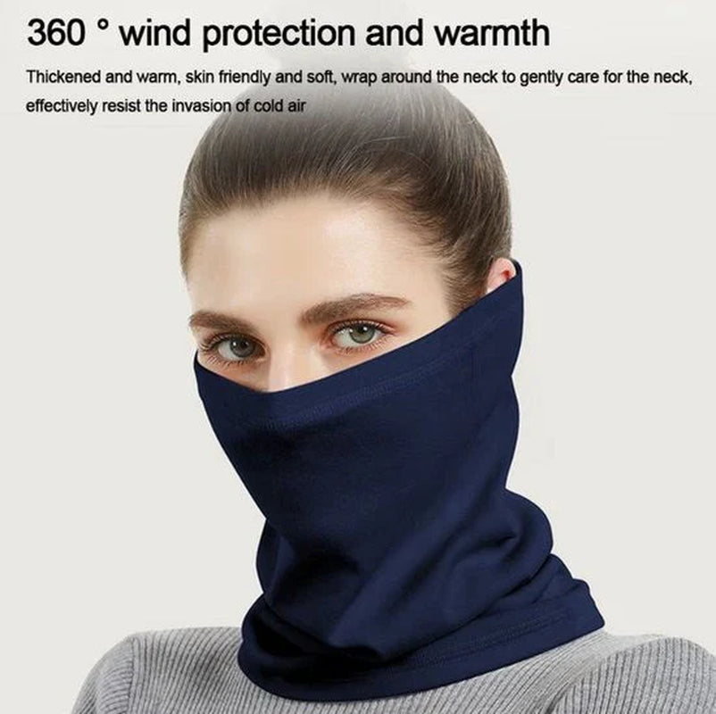 Schwarzer Sport-Nackenwärmer aus Fleece