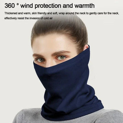 Schwarzer Sport-Nackenwärmer aus Fleece