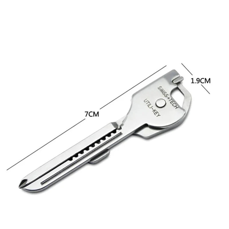 6-in-1 Schlüssel-Multitool aus Edelstahl – kompakter EDC-Helfer