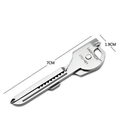 6-in-1 Schlüssel-Multitool aus Edelstahl – kompakter EDC-Helfer