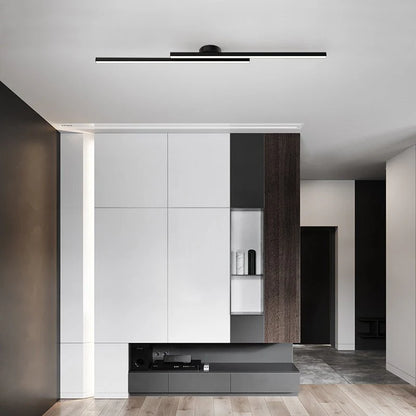 Moderne LED-Deckenleuchte aus Aluminium in Streifenform