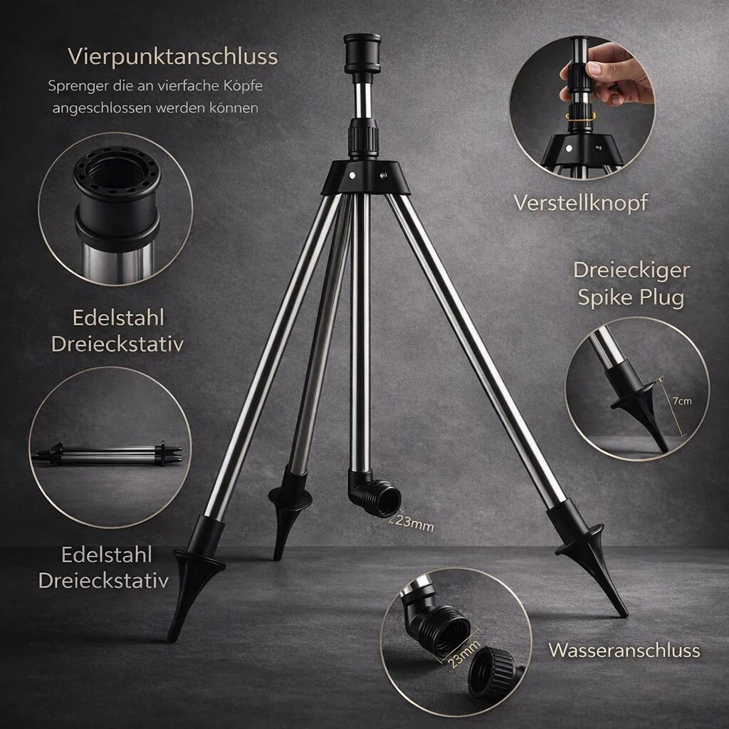 AquaVento 360° Rasensprenger mit Stativ
