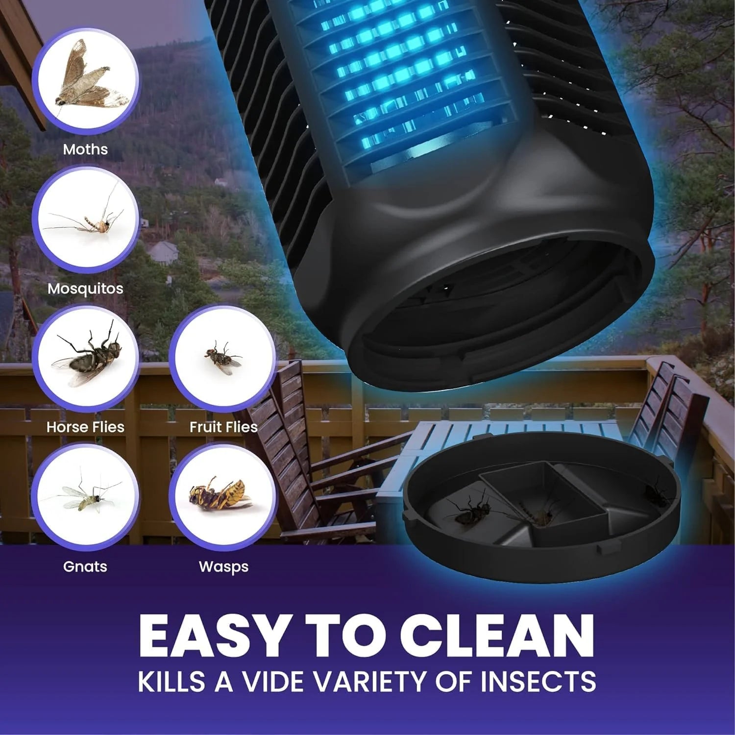 Zeytra elektrischer Insektenfänger mit 20W UV-Licht
