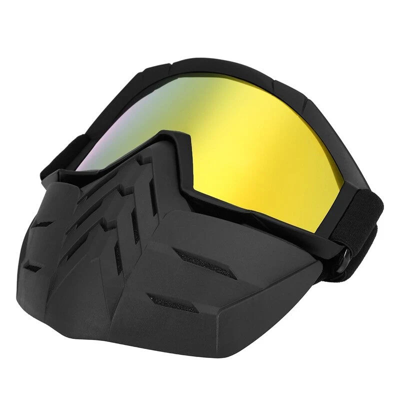 Motorrad-Schutzbrille mit Gesichtsmaske