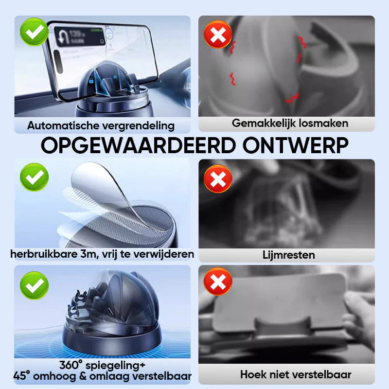 Auto-Handyhalterung mit 360° Drehfunktion – rutschfest & stabil