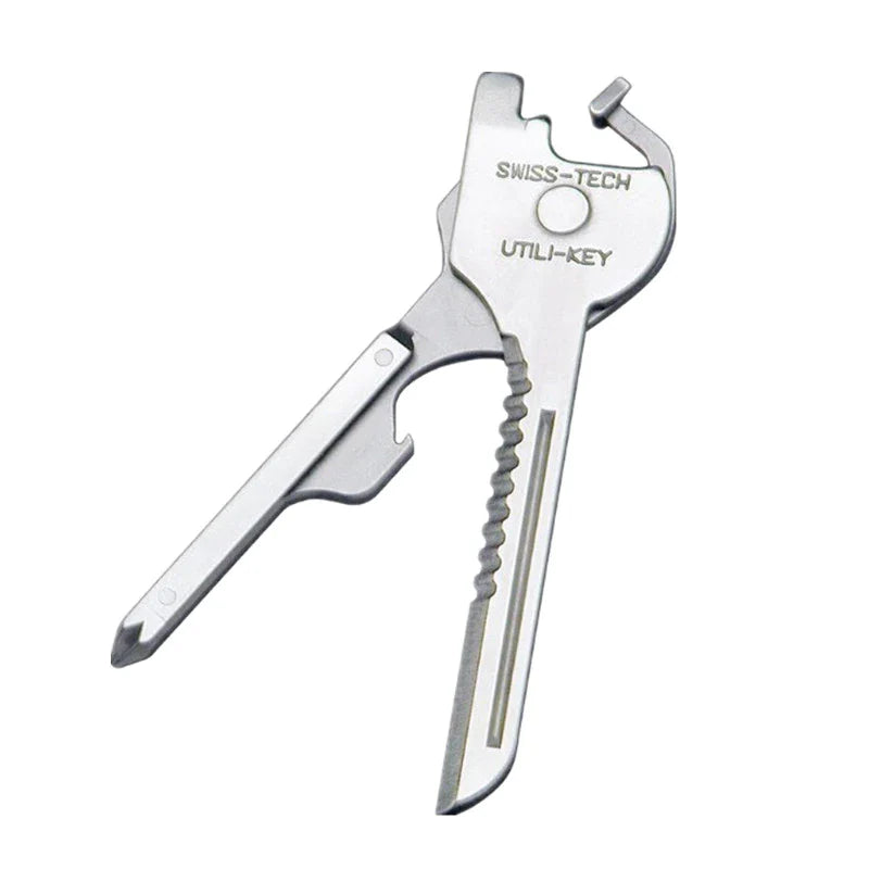 6-in-1 Schlüssel-Multitool aus Edelstahl – kompakter EDC-Helfer