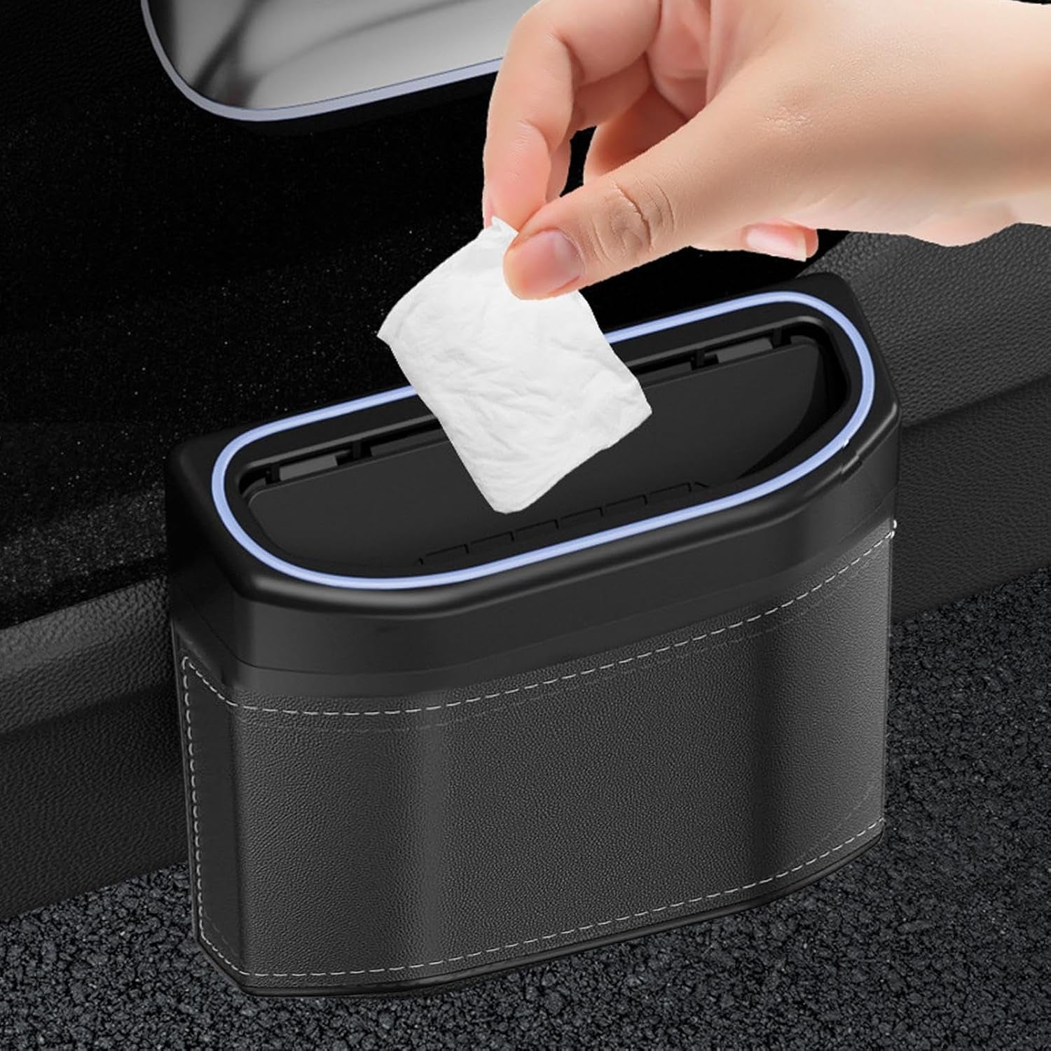 Lurevo geruchsdichter Auto-Mülleimer mit Touch-Licht
