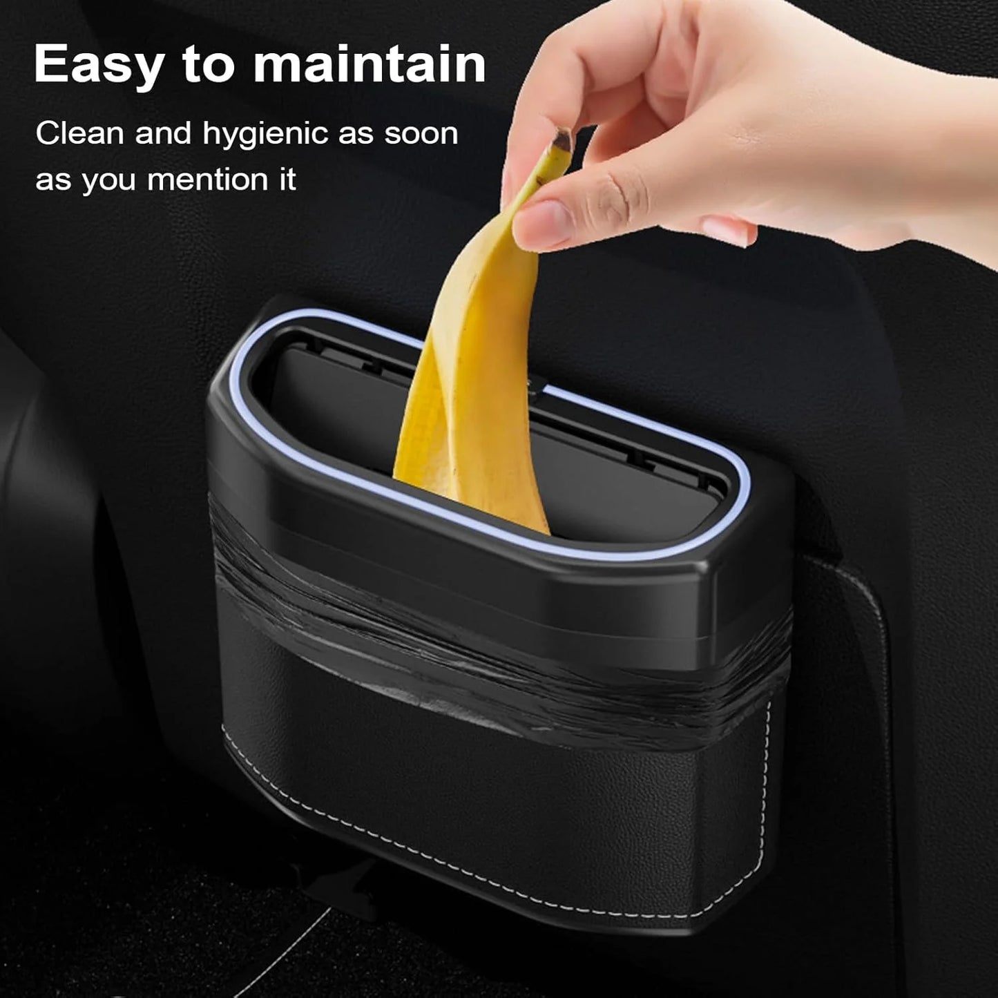 Lurevo geruchsdichter Auto-Mülleimer mit Touch-Licht