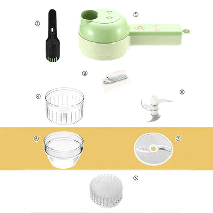 4-in-1 elektrischer Gemüseschneider & Küchenhelfer