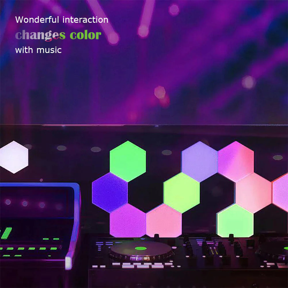 Hexagon RGB LED-Wandleuchten mit App-Steuerung