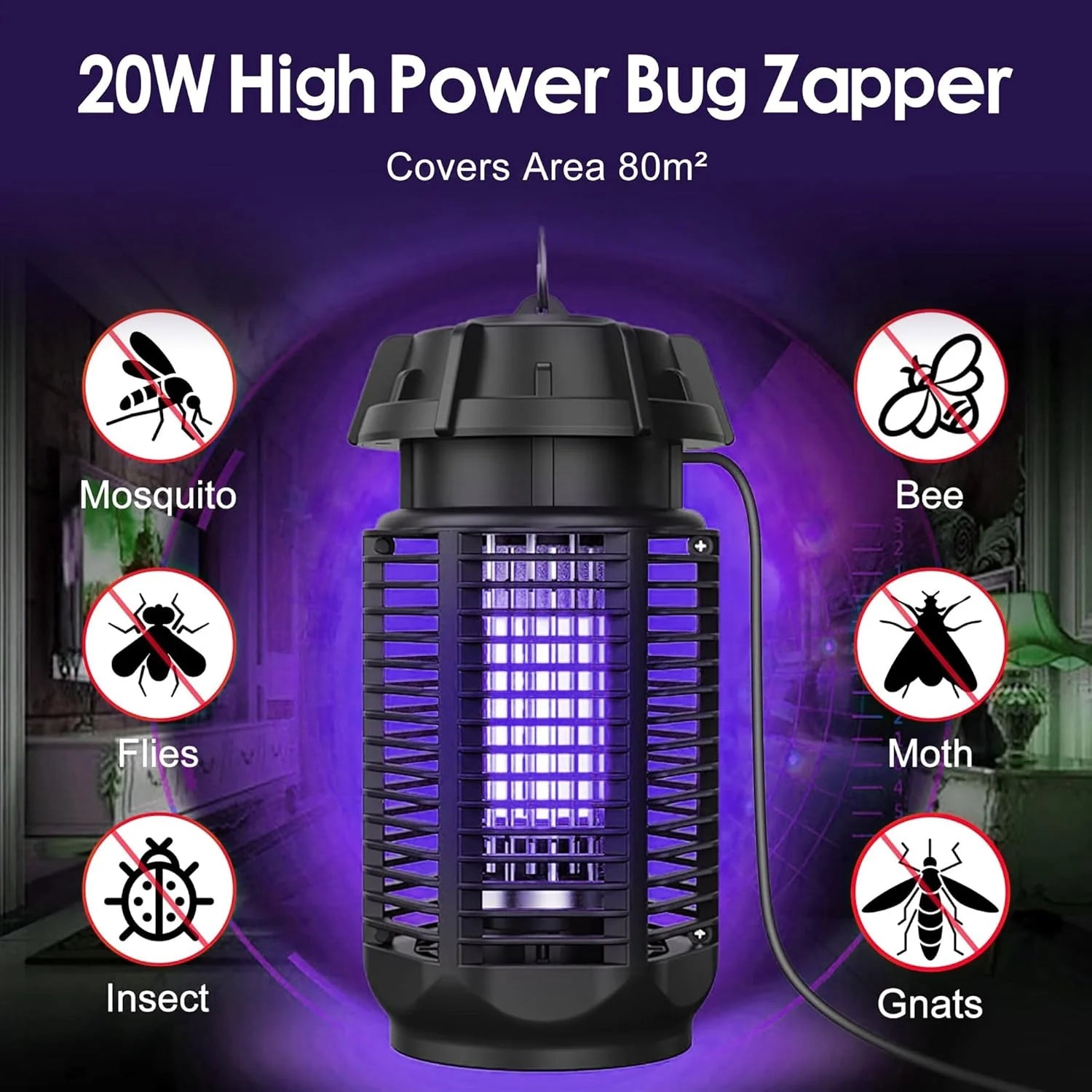 Zeytra elektrischer Insektenfänger mit 20W UV-Licht