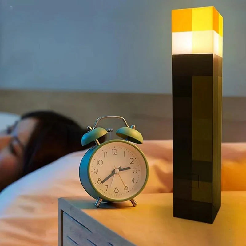 Pixel-Fackel LED-Lampe im Gaming-Stil