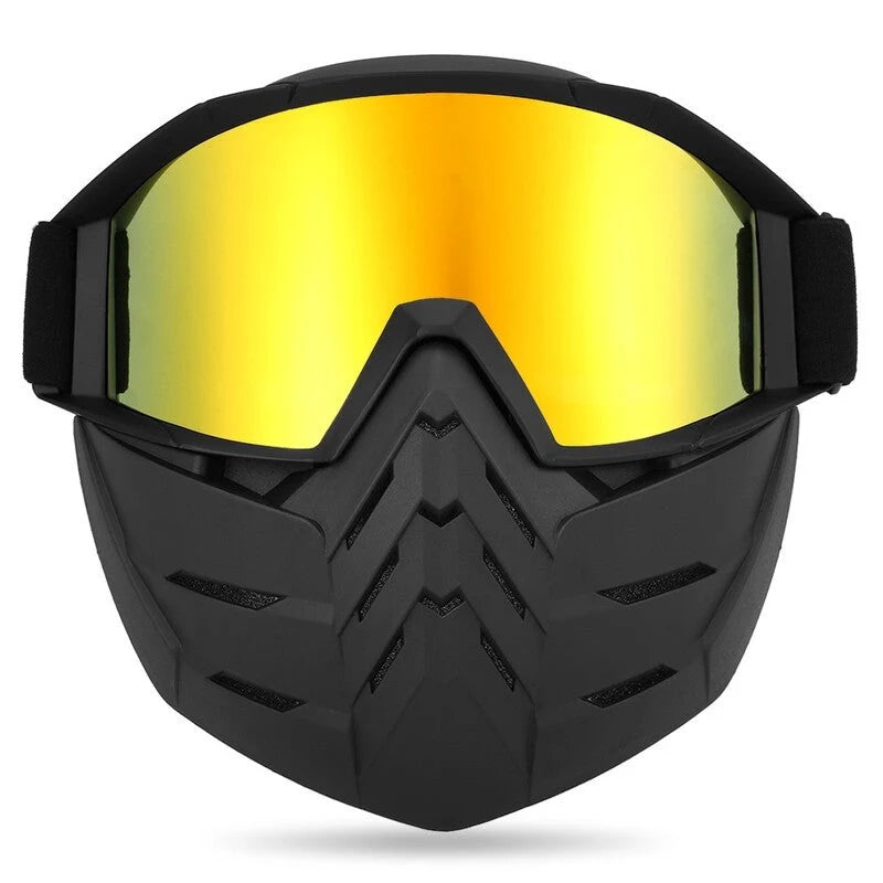 Motorrad-Schutzbrille mit Gesichtsmaske