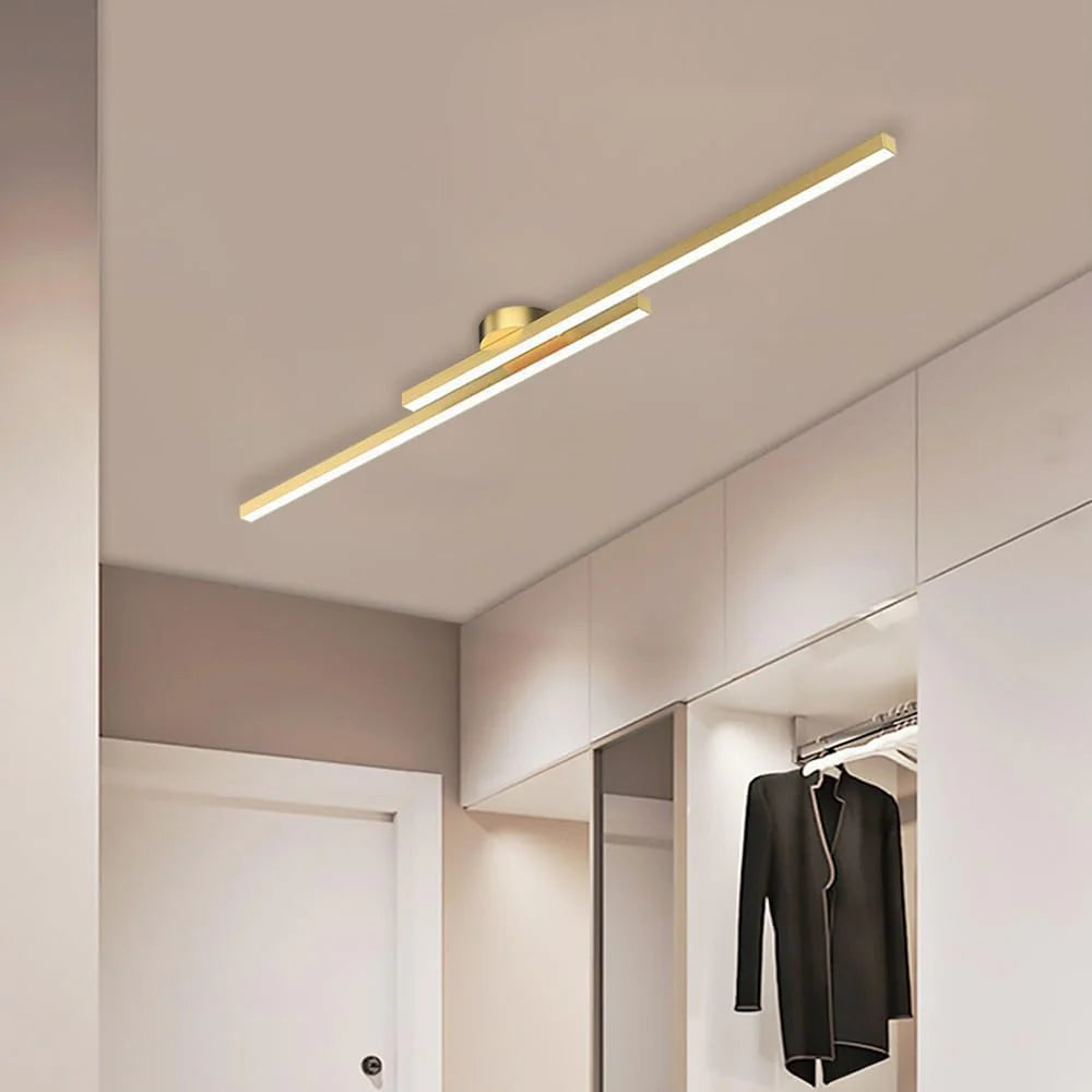 Moderne LED-Deckenleuchte aus Aluminium in Streifenform