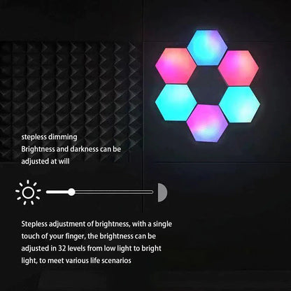 Hexagon RGB LED-Wandleuchten mit App-Steuerung