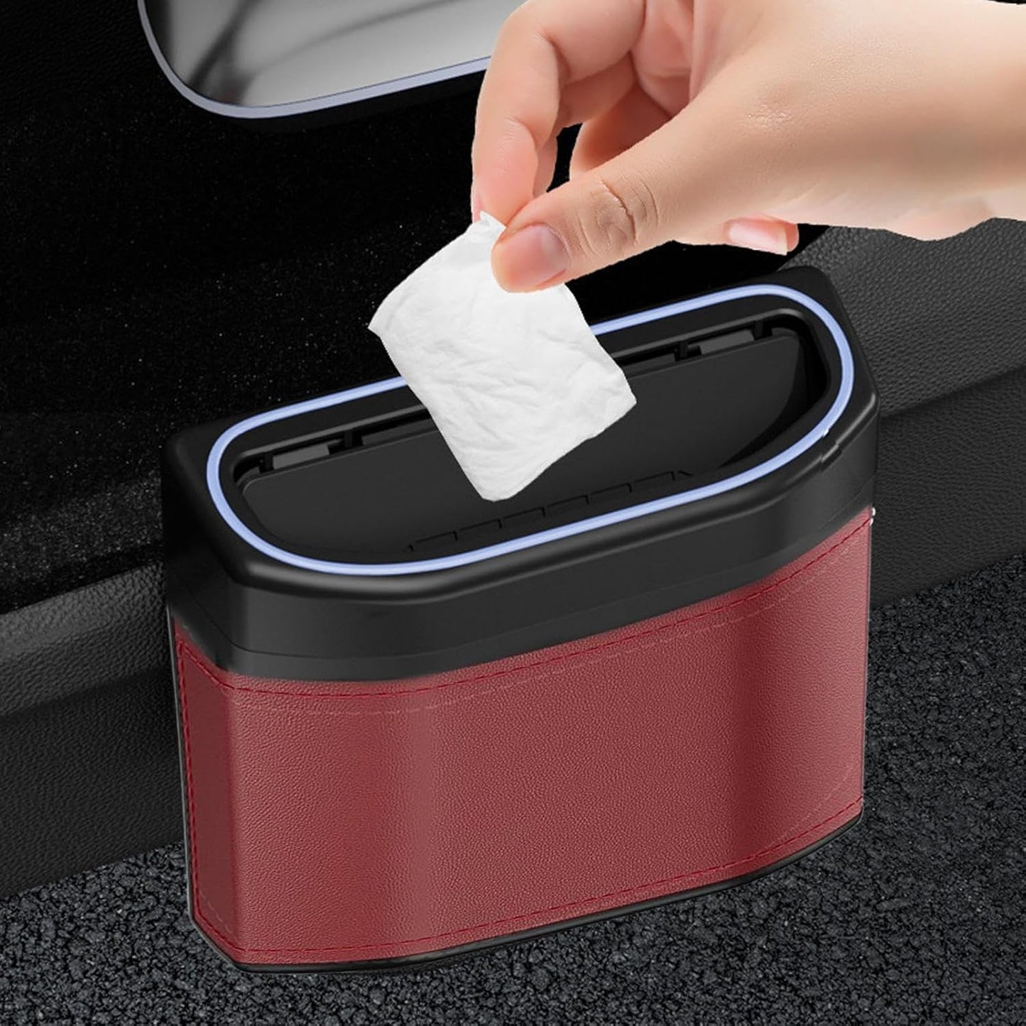 Lurevo geruchsdichter Auto-Mülleimer mit Touch-Licht