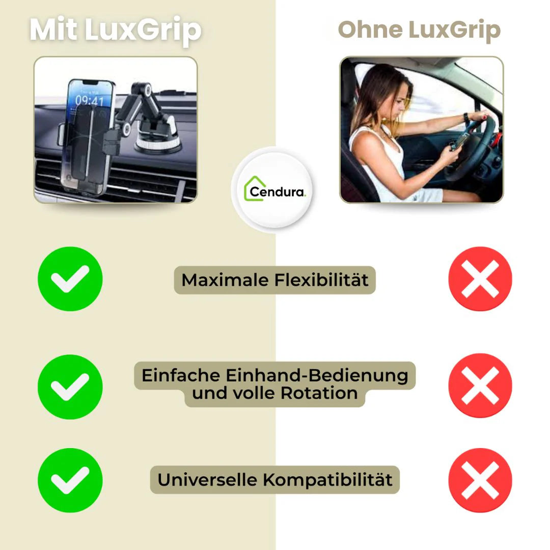 LuxGrip Auto-Handyhalterung mit 360° Drehung