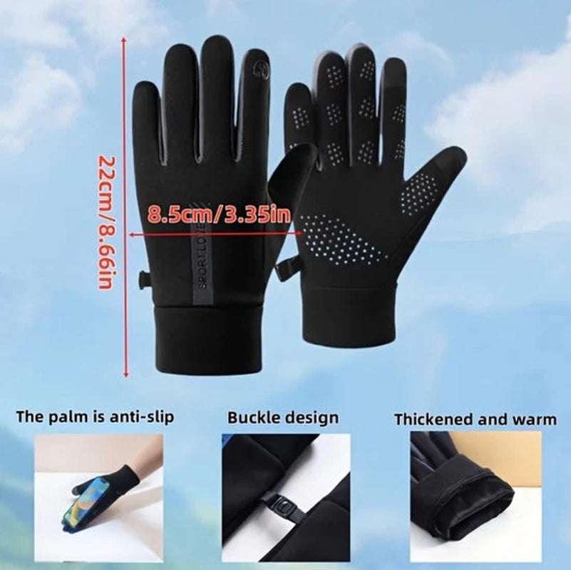 Schwarze Laufhandschuhe mit Touchscreen-Funktion