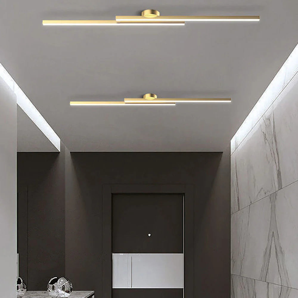 Moderne LED-Deckenleuchte aus Aluminium in Streifenform