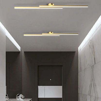 Moderne LED-Deckenleuchte aus Aluminium in Streifenform