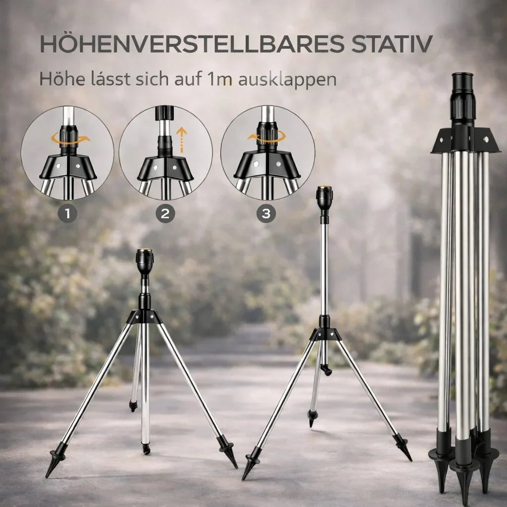 AquaVento 360° Rasensprenger mit Stativ