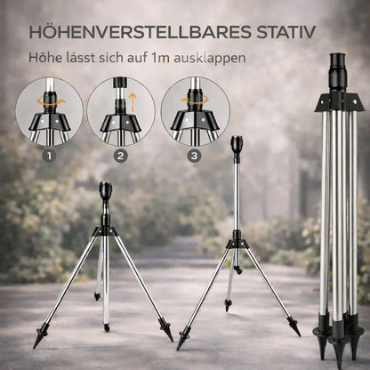 AquaVento 360° Rasensprenger mit Stativ