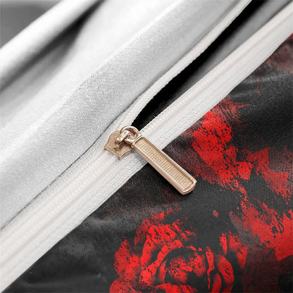 Luxe Layers Bettwäsche-Set mit Rose-Skull-Design