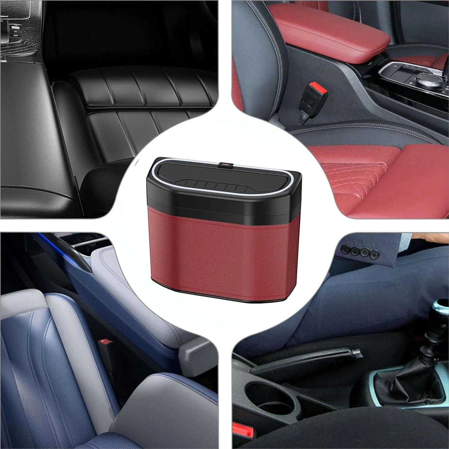 Lurevo geruchsdichter Auto-Mülleimer mit Touch-Licht
