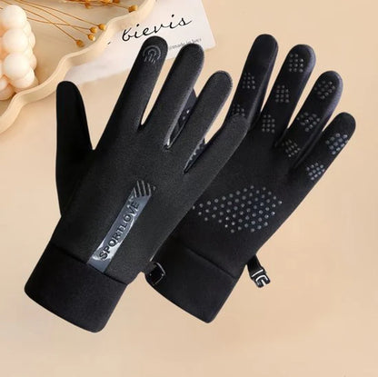 Schwarze Laufhandschuhe mit Touchscreen-Funktion