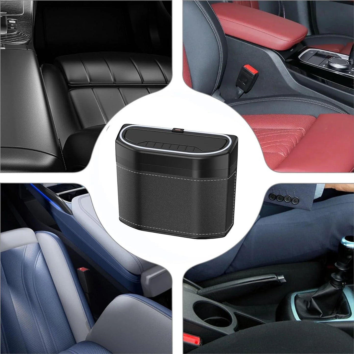 Lurevo geruchsdichter Auto-Mülleimer mit Touch-Licht