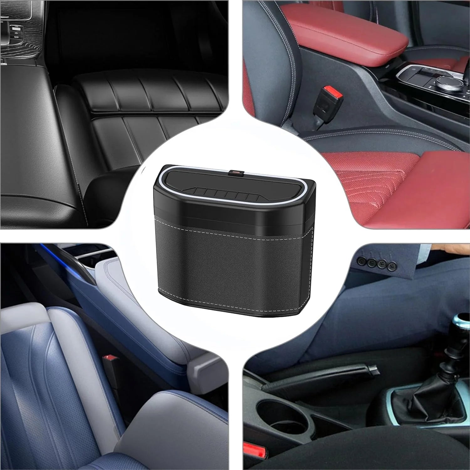 Lurevo geruchsdichter Auto-Mülleimer mit Touch-Licht