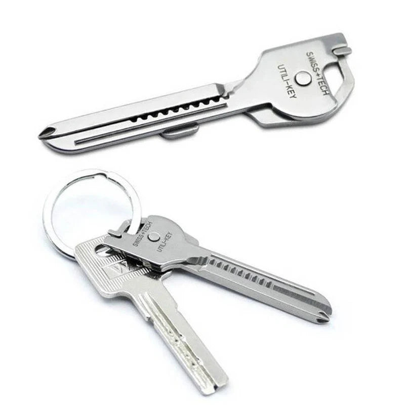 6-in-1 Schlüssel-Multitool aus Edelstahl – kompakter EDC-Helfer