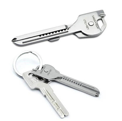 6-in-1 Schlüssel-Multitool aus Edelstahl – kompakter EDC-Helfer