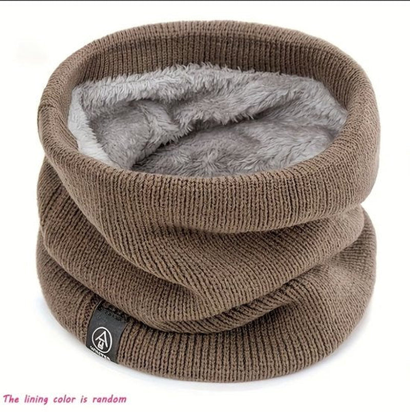 Khaki Unisex-Nackenwärmer mit weichem Innenfutter