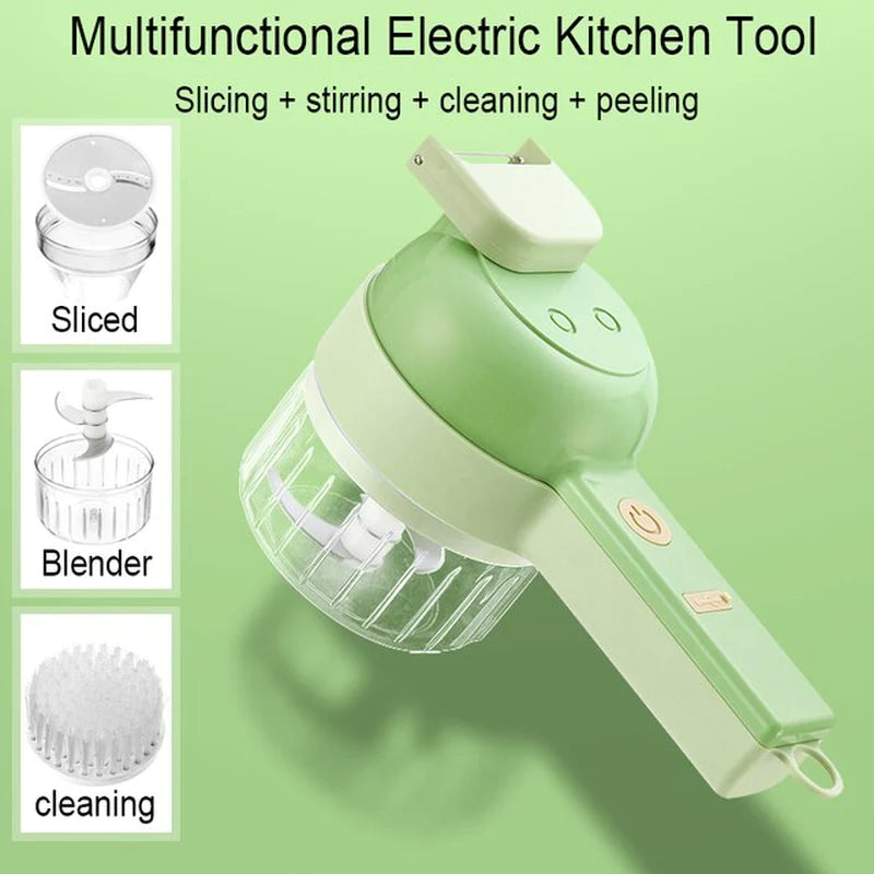 4-in-1 elektrischer Gemüseschneider & Küchenhelfer