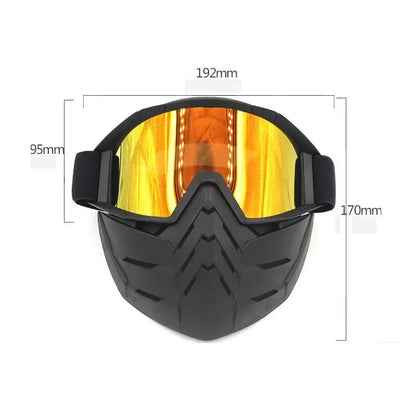 Motorrad-Schutzbrille mit Gesichtsmaske