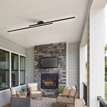 Moderne LED-Deckenleuchte aus Aluminium in Streifenform